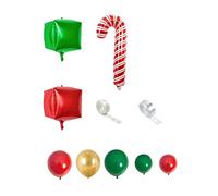 NONDK de Globo de Navidad Caja Roja de Verde Globos de Caramelo Garland Cono ExplosióN Globos de Papel de Estrella DecoracióN de Navidad