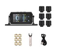 NONDK de Monitoreo de Presión de Neumáticos Solar para Auto, Caravana, Camión, TPMS de 6 Ruedas, 0-8 Bar, Sensor Externo para Auto.