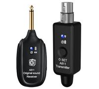 NONDK de Transmisión Inalámbrica Micrófono de Condensador Dinámico de 2,4 G y 48 V con Conexión por Cable A Micrófono XLR Inalámbrico