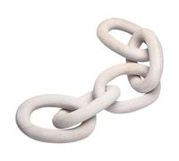 NONDK DecoracióN de Eslabones de Cadena de Madera,Cadena de Madera Decorativa Tallada a Mano 21.6,DecoracióN del Hogar ContemporáNea para Estante de Granja y Mesa Auxiliar A