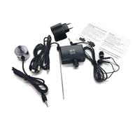 NONDK Detector de Fugas de Agua en Tuberías, Sensor, Monitor de Fugas, Kit de Prueba con Sondas Dobles, Auricular, Localizador de Tuberías, Accesorio UE.