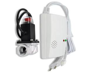 NONDK Detector de Fugas de Gas con Válvulas Solenoides de Apagado de Emergencia, Sensor de Alarma de Gas Natural/Licuado, Monitor, Enchufe de la UE.