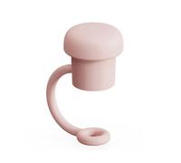 NONDK DiáMetro de la Cubierta de Pajita Ajustable de 6 mm una 10 Mm, TapóN Antipolvo de Pajita de SuccióN Transparente Apto para Lavavajillas, Rosa