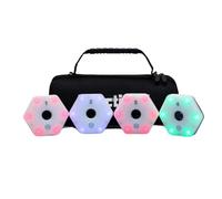 NONDK Dispositivo de Entrenamiento de Reacción con Luz LED Intermitente, 4 Unidades, para Entrenamiento de Agilidad y Respuesta, Fácil de Transportar, para Baloncesto y Fútbol