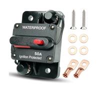 NONDK Disyuntor Automotriz de 50 Amperios con Reinicio Manual, Portafusibles A Prueba de Agua para Motores de Pesca por Curricán, Embarcaciones y Automóviles