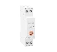 NONDK Disyuntor Inteligente WiFi 1P+N, Protector Sobretensión/Corriente, Protección Subtensión, Interruptor de Control Remoto 63T, Naranja