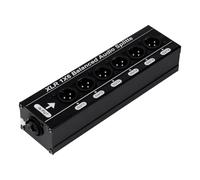 NONDK Divisor de Audio Balanceado XLR 1x6, 1 Entrada, 6 Salidas, Divisor de Audio XLR de 3 Pines, Caja Divisora de Señal de Audio, Caja de Audio