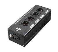 NONDK Divisor de Audio XLR Sin Necesidad de Alimentación Distribución de Audio Divisor de Audio Hembra + Macho
