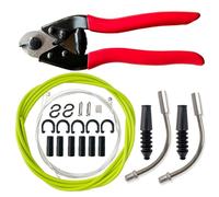 NONDK El Kit de Alojamiento del Cable de Cambio de Bicicleta Universal Amarillo Incluye Cortadores de Cables, Cable de Cambio de Bicicleta, Cable de Freno