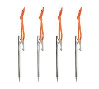 NONDK Estacas de Aleación de Titanio para Carpas, Clavos para Carpas de Camping, Clavos Fijos para Acampar Al Aire Libre, Resistentes Al Viento, Accesorios para Carpas con Dosel, 30 cm
