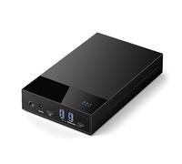 NONDK Estación de Acoplamiento de Unidad SATA de 3,5 Pulgadas con Puerto USB 3.0, Carcasa de Disco Duro Externo para SSD HDD SATA de 3,5 y 2,5 Pulgadas, 20 TB, Enchufe de la UE