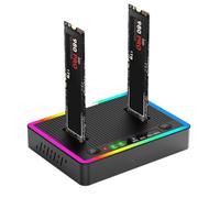 NONDK Estación de Acoplamiento para Clonación de Discos Duros M.2 de Doble Protocolo SATA/NVMe, Máquina de Copia Sin Conexión, Caja de Disco Duro de 20 GB