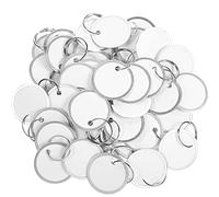 NONDK Etiquetas de Llanta de Metal Etiquetas Clave Etiquetas de Papel Redondas con Anillos MetáLicos Etiqueta para Llaves de Coche y Llaves de Puerta (100)