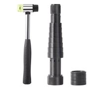 NONDK Expansor de Anillos, Medidor de Anillos de Boda, Material de Acero Al Carbono con Martillo de Doble Cabeza de Plástico y Goma para Joyeros