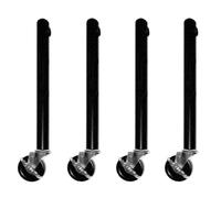NONDK Extensión de Patas de Mesa para Ruedas de Mesa Plegables - Paquete de 4 Elevadores con Ruedas para Patas Rectas y Curvas de 51 cm