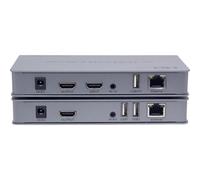 NONDK Extensor de 120 M Compatible con, Extensor KVM RJ45 4K con USB, Audio KVM HD A Través de Cat6 con Salida de Bucle IR para Ratón y Teclado