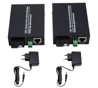 NONDK Extensor de Datos RS485 de 1 Par con Ethernet SM SX de 10/100 Mbps, Transmisor y Receptor de Fibra Óptica con Enchufe Europeo.
