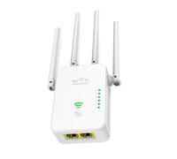 NONDK Extensor de Red Inalámbrica de 300 M, Repetidor de Red, Amplificador de Señal WiFi, Cuatro Antenas, Enchufe Europeo.