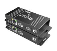 NONDK Extensor KVM Compatible con 4K 60Hz sobre IP Rj45 Cat6 USB Ethernet Extender 60m/196FT para Monitoreo de Cámara NVR Enchufe UE