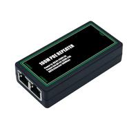NONDK Extensor PoE de 2 Puertos de 100 Mbps, Estándar IEEE802.3af/At para NVR, Cámara IP, Punto de Acceso, Voz IP, PoE, Alcance de 100 Metros.