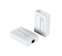 NONDK Extensor USB 2.0 sobre Cable Cat6, Extensor USB de 2 Puertos, Adaptador Cat6, Hub Extensor USB A RJ45 de 100M.