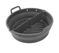 NONDK Freidora de Aire Placa de Silicona Freidora de Aire Reutilizable Accesorios de Cocina Herramienta Plegable para Freidora de Aire de 8,5 Pulgadas Molde para Hornear Gris