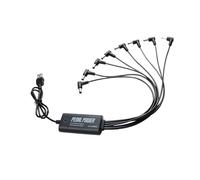 NONDK Fuente de Alimentación para Pedales de Guitarra con 8 Salidas Aisladas de 90 Grados en Ángulo Recto, DC9V, para Pedalera de Efectos, Entrada USB de 5V