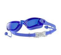 NONDK Gafas de Natación Azules Tapones para los Oídos Integrados Gafas de Natación Impermeables y Antivaho para Hombres y Mujeres (Luz)
