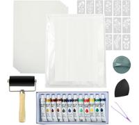 NONDK Gel Printing Plate Kit-For Mixed Media Art, 8" X 10" Gel Plate, Gel For Print Supplies