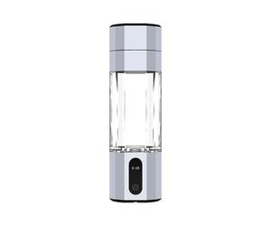 NONDK Generador de Hidrógeno por Electrólisis PEM, Pantalla 8000PPB, Botella de Agua de Hidrógeno Recargable Portátil, Color Plateado
