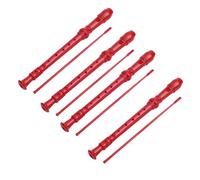 NONDK Grabadora ABS Roja, Flauta de Instrumento Musical de 8 Agujeros, Agudos, Niños, Adultos, Principiantes, Instrumento de Flauta de Básico