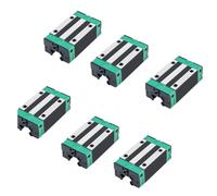 NONDK Guía Lineal HGH20CA, Bloque Deslizante de Guía Lineal HGH20CA para Máquinas CNC y Proyectos de Bricolaje, 6 Piezas.