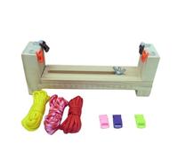 NONDK Herramienta de Bricolaje para Hacer Pulseras Tejidas, Banco de Trabajo de Longitud Ajustable, Manual, de Madera, con Plantillas de Paracord, Plataforma para Tejer Cuerdas, D