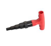NONDK Herramienta de Desbarbado de Tuberías, Biselado Interno, Escariador de Calibración Multicapa, Trinquete Giratorio 4 en 1, Ajuste de 0,6 A 1,25 Pulgadas.