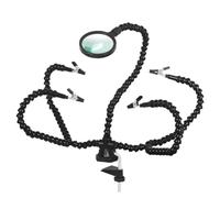NONDK Herramienta de Tercera Mano para Soldar, por USB, Lupa 3X, Estación de Soldadura, Herramienta de Reparación de Soldadura A