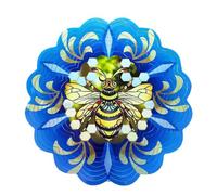 NONDK Hilanderos de Viento de Abeja, Hilanderos de Viento Colgantes 3D, Regalos de Adorno de Abeja, Escultura Cinética de Viento de Hierro para Decoración de Interiores y Exteriores