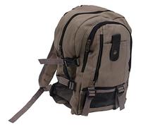 NONDK Hombre Retro Ocio Lona Mochila Caqui Oscuro