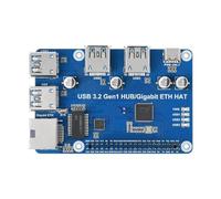 NONDK HUB 3 X USB 3.2 Gen1 1 X Gigabit Ethernet, HUB Splitter Eth Tarjeta de Expansión Puerto de Red Gigabit Hub Controlador Gratuito