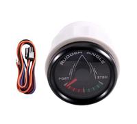NONDK Indicador de Ángulo de Timón Marino A Prueba de Agua de 52 mm 0-190 Ohmios con Retroiluminación de 8 Colores para Coche y Camión 12V/24V.