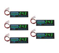 NONDK Indicador de Prueba de Carga de Batería de 5PCS Li-Ion/Ácido/Litio 7-40V Monitor Digital de Capacidad de Voltaje con Pantalla LED