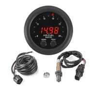 NONDK Indicador de Relación Aire-Combustible Universal Integrado de 12 V y 52 mm con Pantalla Digital LED y Sensor de Oxígeno O2 de Banda