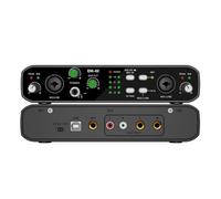 NONDK Interfaz de Audio con Micrófono, Preamplificador de 48 V, Resolución de 32 Bits/384 KHz para Guitarra Eléctrica, Canto Profesional en en Estudio.