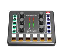 NONDK Interfaz de Audio en M8 para Podcasting, con Transmisor y Tarjeta de Sonido, Equipo Portátil de Estudio de Producción, Color Negro