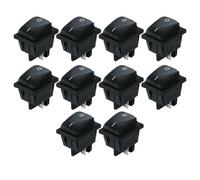 NONDK Interruptor Basculante Impermeable de, 250 V, 16 A, Botón para Coche o, Color Negro