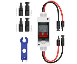 NONDK Interruptor de Desconexión de Panel Solar, Caja de Interruptores de 63 A CC 1000 V, Interruptor de Desconexión Fotovoltaica con Caja Impermeable IP65
