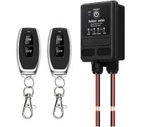 NONDK Interruptor de Relé de Control Remoto A Prueba de Agua, Alcance Inalámbrico de 328 Pies, Relé DC 12V-72V para Puertas Enrollables, Luces de Techo, Barreras de Acceso.