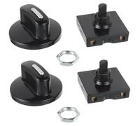 NONDK Interruptor Rotativo 13A-125V/10A-250V de 4 Posiciones y 3 Velocidades, de Velocidad Universal para Calefactores, Interruptor Rotativo con Perilla.
