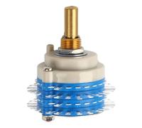 NONDK Interruptor Rotatorio para Electrónica, Diámetro de Eje de 6 Mm, Diseño de 24 Pasos, Longitud de Eje de 20 Mm, Mecanismo de Fabricación Previa A la Rotura.