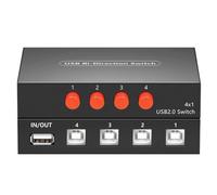 NONDK Interruptor USB 1-A-4 Sin Controlador, Interruptor USB Multi-Computadora para PC, Escáner, Computadora.
