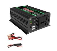 NONDK Inversor de 4000 W, Batería Externa Portátil de CC de 12 V A CA de 220 V, Convertidor de Coche con Doble Puerto USB, Pantalla LCD, Enchufe Universal para Camping y Caravana.